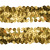 Тесьма с пайетками D16, шир. 30 мм/уп. 25+/-1 м, цвет золото - купить в Великих Луках. Цена: 1 087.39 руб.