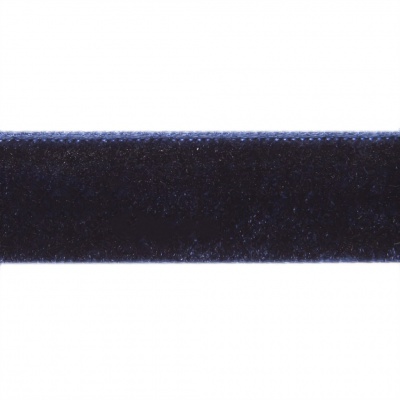 Лента бархатная нейлон, шир.12 мм, (упак. 45,7м), цв.180-т.синий - купить в Великих Луках. Цена: 411.60 руб.
