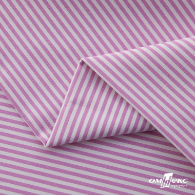 Ткань сорочечная Полоска Кенди, 115 г/м2, 58% пэ,42% хл, шир.150 см, цв.1-розовый, (арт.110) - купить в Великих Луках. Цена 306.69 руб.