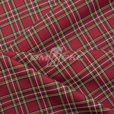 Ткань костюмная клетка 24379 2012, 230 гр/м2, шир.150см, цвет бордовый/бел/жел - купить в Великих Луках. Цена 539.74 руб.