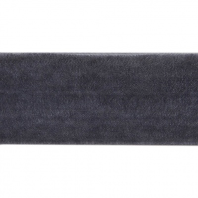Лента бархатная нейлон, шир.25 мм, (упак. 45,7м), цв.189-т.серый - купить в Великих Луках. Цена: 981.09 руб.