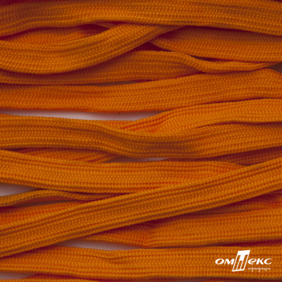 Шнур плетеный (плоский) d-12 мм, (уп.90+/-1м), 100% полиэстер, цв.267 - оранжевый - купить в Великих Луках. Цена: 8.62 руб.