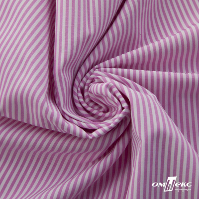 Ткань сорочечная Полоска Кенди, 115 г/м2, 58% пэ,42% хл, шир.150 см, цв.1-розовый, (арт.110) - купить в Великих Луках. Цена 306.69 руб.