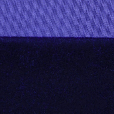 Бархат стрейч №14, 240 гр/м2, шир.160 см, (2,6 м/кг), цвет т.синий - купить в Великих Луках. Цена 740.88 руб.