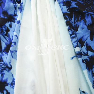 Плательная ткань "Фламенко" 19.1, 80 гр/м2, шир.150 см, принт растительный - купить в Великих Луках. Цена 241.49 руб.