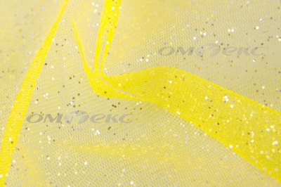 Сетка Глиттер, 40 гр/м2, шир.160см, цвет жёлтый - купить в Великих Луках. Цена 163.01 руб.