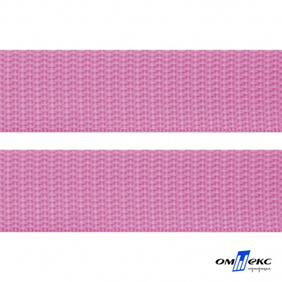 Розовый- цв.513-Текстильная лента-стропа 550 гр/м2 ,100% пэ шир.30 мм (боб.50+/-1 м) - купить в Великих Луках. Цена: 475.36 руб.