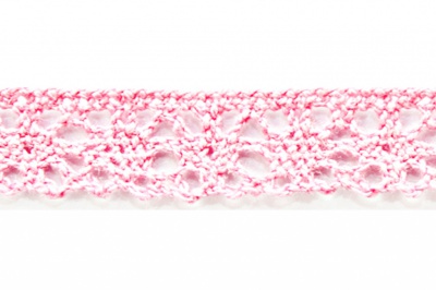Тесьма кружевная 0621-1607, шир. 15 мм/уп. 20+/-1 м, цвет 096-розовый - купить в Великих Луках. Цена: 302.42 руб.
