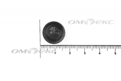 51820/15 мм (2 пр)  черные пуговицы - купить в Великих Луках. Цена: 0.87 руб.