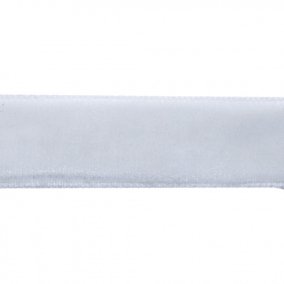 Лента бархатная нейлон, шир.12 мм, (упак. 45,7м), цв.01-белый - купить в Великих Луках. Цена: 457.61 руб.