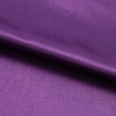 Поли креп-сатин 19-3536, 125 (+/-5) гр/м2, шир.150см, цвет фиолетовый - купить в Великих Луках. Цена 155.57 руб.