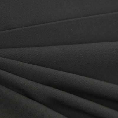 Костюмная ткань "Элис", 220 гр/м2, шир.150 см, цвет чёрный - купить в Великих Луках. Цена 308 руб.