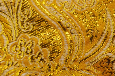 Ткань костюмная жаккард №12, 140 гр/м2, шир.150см, цвет жёлтый - купить в Великих Луках. Цена 383.29 руб.
