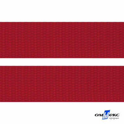 Красный- цв.171 -Текстильная лента-стропа 550 гр/м2 ,100% пэ шир.20 мм (боб.50+/-1 м) - купить в Великих Луках. Цена: 318.85 руб.