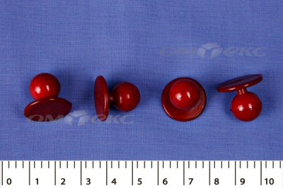 Пуговица поварская "Пукля", 10 мм, цвет красный - купить в Великих Луках. Цена: 2.28 руб.