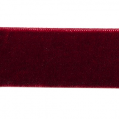 Лента бархатная нейлон, шир.25 мм, (упак. 45,7м), цв.240-бордо - купить в Великих Луках. Цена: 809.01 руб.