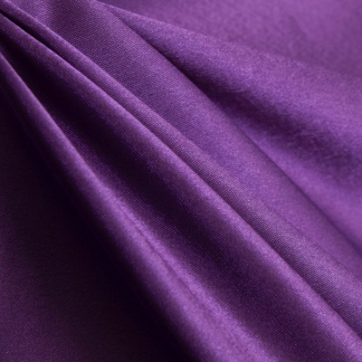 Поли креп-сатин 19-3536, 125 (+/-5) гр/м2, шир.150см, цвет фиолетовый - купить в Великих Луках. Цена 155.57 руб.