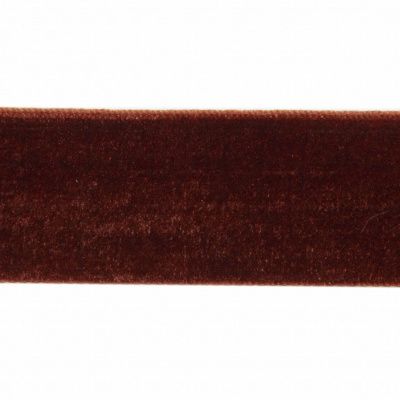 Лента бархатная нейлон, шир.25 мм, (упак. 45,7м), цв.120-шоколад - купить в Великих Луках. Цена: 981.09 руб.