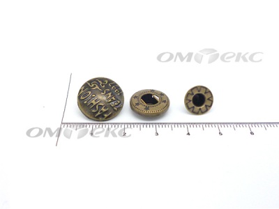 Кнопки металл 15 мм альфа антик с рис.№3  - купить в Великих Луках. Цена: 2.90 руб.