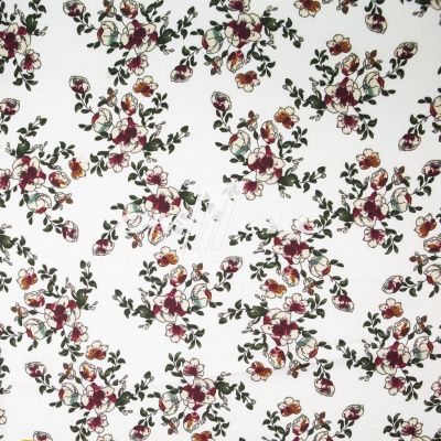 Плательная ткань "Фламенко" 23.1, 80 гр/м2, шир.150 см, принт растительный - купить в Великих Луках. Цена 264.56 руб.