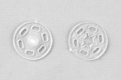 Кнопки пришивные пластиковые 15 мм, блистер 24шт, цв.-прозрачные - купить в Великих Луках. Цена: 68.79 руб.