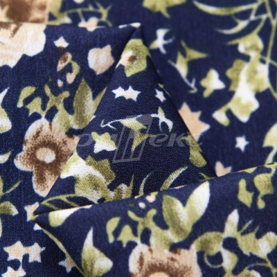 Плательная ткань "Фламенко" 1.1, 80 гр/м2, шир.150 см, принт растительный - купить в Великих Луках. Цена 241.49 руб.