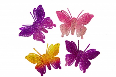 Бабочка декоративная пластиковая #12 - купить в Великих Луках. Цена: 7.16 руб.
