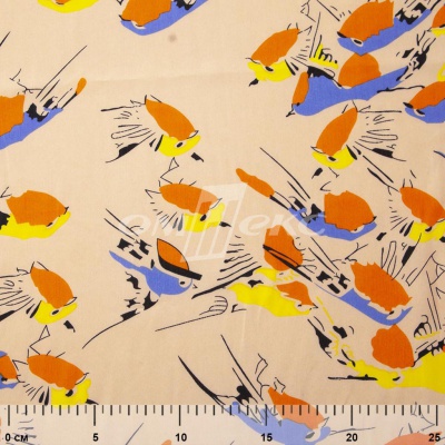 Плательная ткань "Софи" 14.1, 75 гр/м2, шир.150 см, принт птицы - купить в Великих Луках. Цена 241.49 руб.