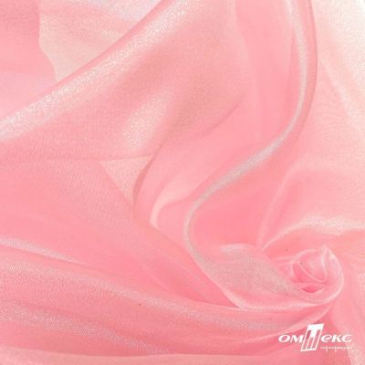 Ткань органза, 100% полиэстр, 28г/м2, шир. 150 см, цв. #47 розовая пудра - купить в Великих Луках. Цена 86.24 руб.