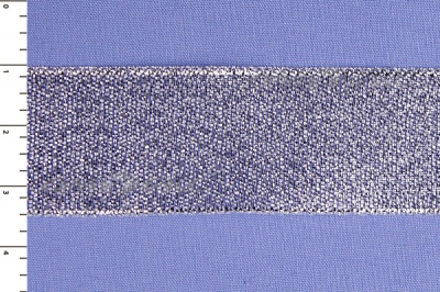 Лента парча MR-25, 25мм (33 м)  серебро - купить в Великих Луках. Цена: 403.62 руб.