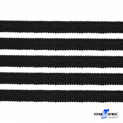 Лента эластичная вязанная (резинка) 4 мм (200+/-1 м) 400 гр/м2 черная бобина "ОМТЕКС" - купить в Великих Луках. Цена: 1.78 руб.