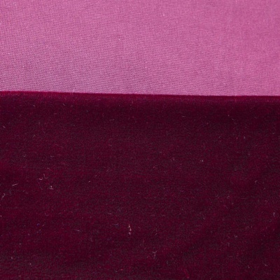 Бархат стрейч №2, 240 гр/м2, шир.160 см, (2,6 м/кг), цвет бордо - купить в Великих Луках. Цена 740.88 руб.