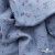Ткань Муслин принт, 100% хлопок, 125 гр/м2, шир. 140 см, #2308 цв. 69 серо-голубой с цветком - купить в Великих Луках. Цена 413.11 руб.