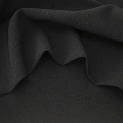 Костюмная ткань "Элис", 220 гр/м2, шир.150 см, цвет чёрный - купить в Великих Луках. Цена 308 руб.