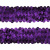 Тесьма с пайетками 12, шир. 30 мм/уп. 25+/-1 м, цвет фиолет - купить в Великих Луках. Цена: 1 098.48 руб.