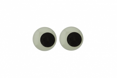 Глазки для игрушек, круглые, с бегающими зрачками, 8 мм/упак.50+/-2 шт, цв. -черно-белые - купить в Великих Луках. Цена: 15.88 руб.