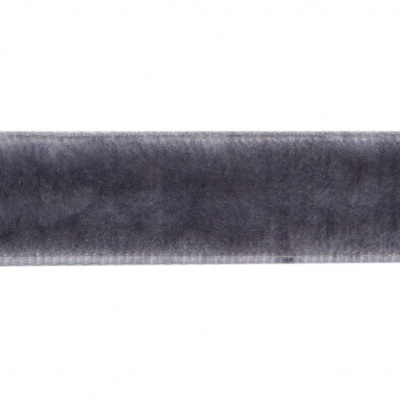Лента бархатная нейлон, шир.12 мм, (упак. 45,7м), цв.189-т.серый - купить в Великих Луках. Цена: 457.61 руб.