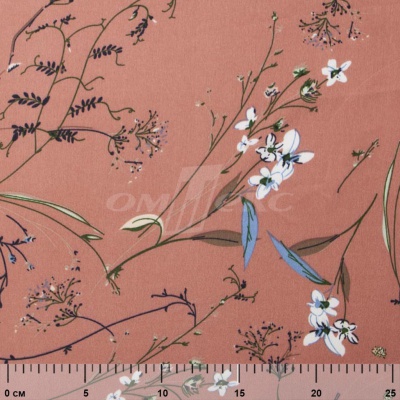 Плательная ткань "Фламенко" 2.1, 80 гр/м2, шир.150 см, принт растительный - купить в Великих Луках. Цена 311.05 руб.