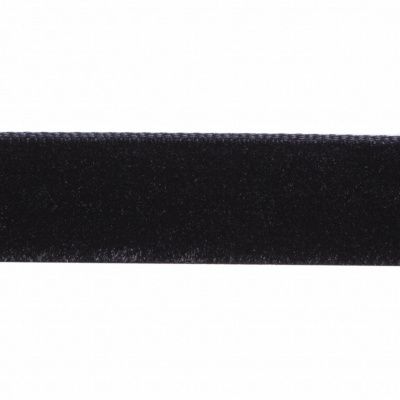 Лента бархатная нейлон, шир.12 мм, (упак. 45,7м), цв.03-черный - купить в Великих Луках. Цена: 448.27 руб.