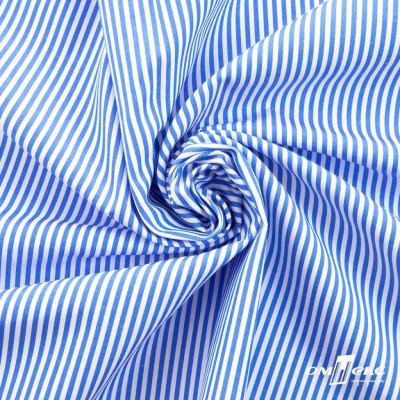 Ткань сорочечная Полоска Кенди, 115 г/м2, 58% пэ,42% хл, шир.150 см, цв.3-синий, (арт.110) - купить в Великих Луках. Цена 306.69 руб.